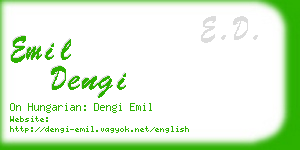 emil dengi business card